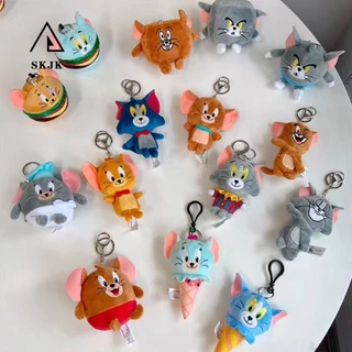 Móc chìa khóa SKJK đồ chơi nhồi bông hoạt hình Tom And Jerry phong cách Hàn Quốc