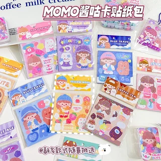 Set 10 Tấm Hình Dán MOMO Sauce Goo Dễ Thương Trang Trí Sổ Tay DIY Cho Bé