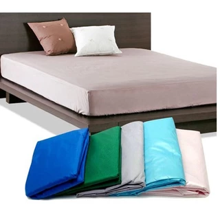 Ga bọc nệm chống thấm một màu trơn bảo vệ đệm, ga bọc chun (giao màu ngẫu nhiên) - Moon Bedding