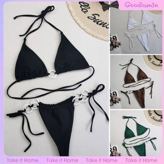 Bộ Bikini 2 Mảnh Màu Sắc Thời Trang Gợi Cảm Cho Nữ