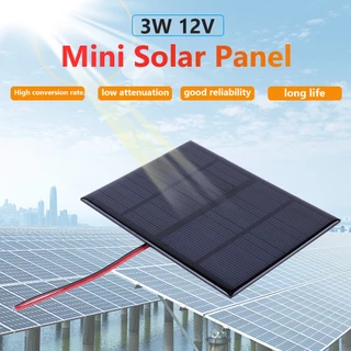 Tấm Pin Năng Lượng Mặt Trời Mini 3W 12V Cho Pin 9-12V / Điện Thoại Di Động