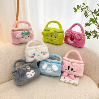 Túi Đựng Mỹ Phẩm Sanrio Bằng Vải Bông Chống Nước Sức Chứa Lớn Họa Tiết Hoạt Hình Cho Nữ