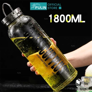 Bình Nước Thủy Tinh Trong Suốt Dung Tích Lớn 1800ml / 1000ml Tiện Dụng Mang Theo Du Lịch Cắm Trại