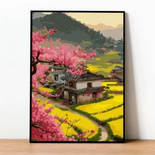 ✅Tranh số hóa Hoa nở mùa gặt đã căng khung 40x50cm