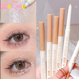 Mỹ phẩm trang điểm mắt / khuôn mặt mắt shimmer highlight makeup pigments / waterproof lasting diamond shiny brighten eyeliner eyeshadow stick / 6 màu matte glitter lying silkworm pen