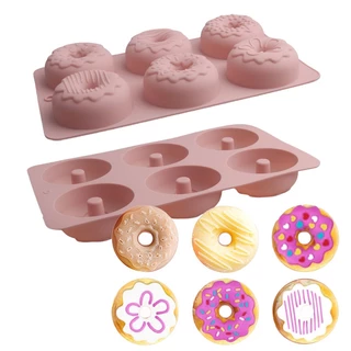 Khuôn Làm Bánh Donut / Sô Cô La / Snack Hình Bông Hoa Bằng Silicone Diy