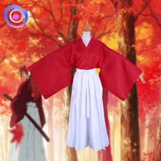 Rurouni Kenshin Costume HIMURA KENSHIN cosplay Kimono Red Kendo Costume cos Anime Exhibition Costume Suit