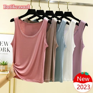 Áo Thun cotton Mỏng Sát Nách Cổ Tròn Dáng Rộng Thời Trang Mùa Hè Hàng Mới 2023 Dành Cho Bạn Nữ