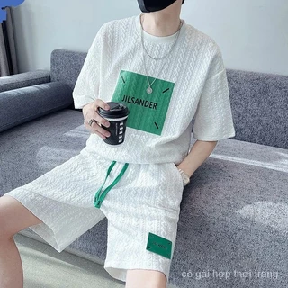 Set Áo Thun Ngắn Tay Và Quần Short Size Lớn Thời Trang Mùa Hè 2022 Cho Nam