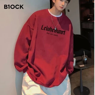 B1OCK Áo sweater nam áo dài tay áo Nỉ siêu rẻ phù hợp nam nữ BK230803 C90AJUN