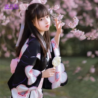 Đầm kimono Cách Tân Nhật Bản Phong Cách Hoa Anh Đào Truyền Thống Nhật Bản [Hàng Có Sẵn] Cho Nữ 