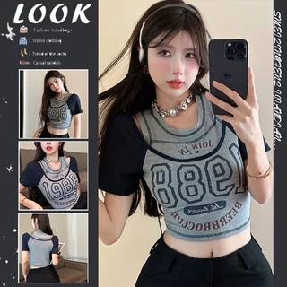 GD1 Áo phông áo croptop áo baby tee American Vintage 2023 New Style JL0727013 