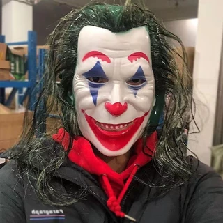 Joker joaquin phoenix mặt nạ đàn ông chú hề người lớn joker cosplay prop halloween khuôn mặt vui nhộn lễ hội mặt nạ ngụy trang