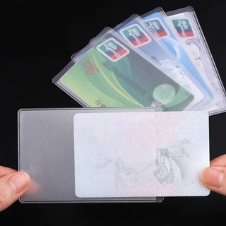 Set 10 Bao Đựng Thẻ ID Bằng PVC Nhám Trong Suốt Sáng Tạo Đa Ứng Dụng