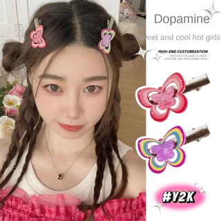 Thời trang nữ kẹp tóc trang sức dopamine girl y2k sweet cool hottie butterfly hair clips