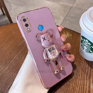 ốp lưng Huawei nova 3i nova 3 Ốp Điện Thoại TPU Silicon Mềm Mạ Điện Xoay 3D Có Giá Đỡ Hình Gấu Kẹo Cho Huawei nova 3i nova 3