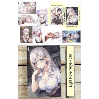 Bộ lomo card 30 tấm kèm hộp Light Novel Arya-San bàn bên thi thoảng lại thật thính tôi bằng tiếng Nga/Ảnh card Light Nov