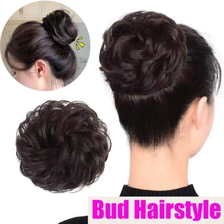 Bud Tóc Giả Dây Buộc Tóc BunHead Tóc Lông Tơ Tóc Bud Tóc Cao Su Cô Dâu Tóc Bun Phần Mở Rộng Tóc