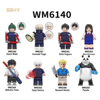 Phim hoạt hình nhật bản jujutsu kaisen gojo satoru maki zenin geto suguru panda mini building blocks hình đồ chơi trẻ em quà tặng