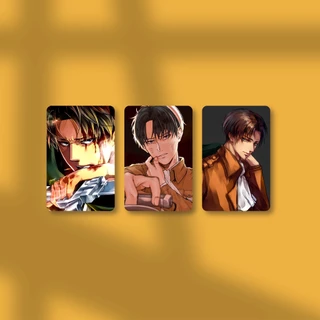 [ PHOTOCARD ] Thẻ Card Bo Góc Anime - Levi Ackerman Attack on Titan - Giấy Bìa Cứng - Có Màng Cán