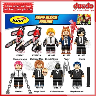 Minifigures nhân vật Quỷ Máy Cưa Chainsaw Man Denji Pochita - Đồ chơi Lắp ghép Xếp hình Mini Mô hình Kopf KF6180