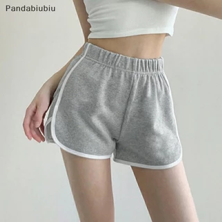 [Pandab] phụ nữ mới giải trí nhà cao eo quần short hip quấn thể thao quần nóng ống thẳng quần lỏng nữ mặc ngoài 2023 mùa hè Joo