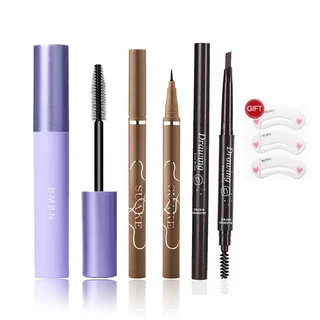 Bộ 3 mỹ phẩm trang điểm  gồm bút kẻ mắt + mascara chống thấm nước +Bút chì lông mày tự động 30g Chất Lượng Cao