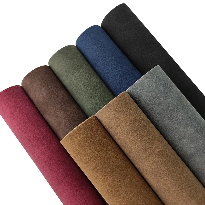 Pu giả da lộn vải cho hàng may mặc da tổng hợp màu alcantara diy bowknot bag sofa vật liệu may