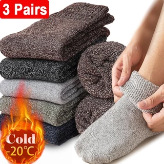 Set 3 Đôi Vớ cotton Giữ Ấm Mùa Đông Mềm Mại Chịu Nhiệt Tốt