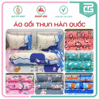 Áo gối/vỏ gối thun lạnh Hàn Quốc-Họa tiết Hoạt Hình Nghộ Nghĩnh 40 x 60cm, 50 x 70cm, 35 x 100cm