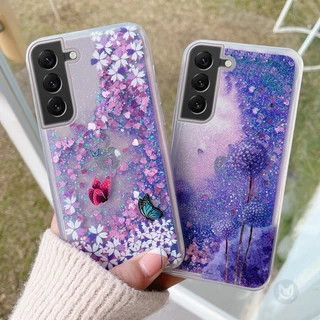 Ốp Lưng Cho Samsung Galaxy S24 S23 S22 S21 S20 S10 Plus S23 S22 S21 S20 Ultra S23FE S21FE S20FE Note 20 Ultra 10 Plus Liquid Quicksand Bling Long Lanh Case