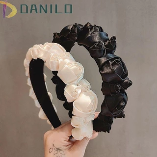 Danilo women hair hoop all-match vintage flower solid color cloth for women hair accessories