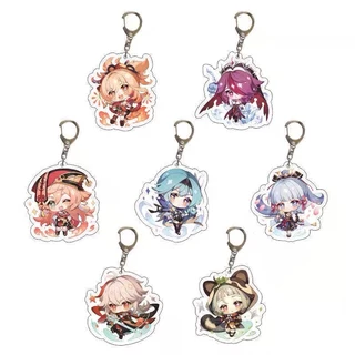 Trò chơi genshin impact character acrylic keychain phim hoạt hình sayu yoimiya kazuha kamisato ayaka rosaria figures mặt dây chuyền trang trí móc khóa