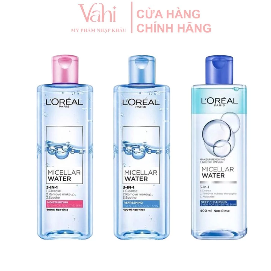 Nước tẩy trang 3in1 L’oreal Paris Micellar Water 400ml