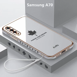 Ốp Lưng Samsung A70 Mềm Chống Sốc Họa Tiết Lá Phong Cho Ốp Điện Thoại Samsung Galaxy A70