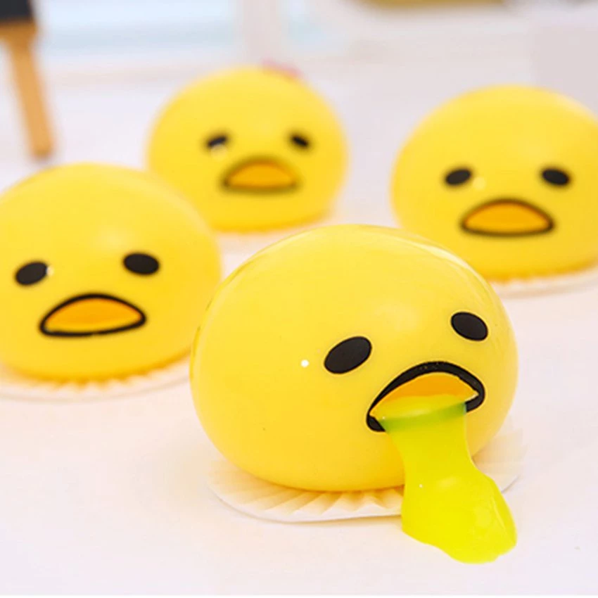 Vomiting Egg Yolk Anti Stress Squishy Toy Decompression Creative Prank Gifts