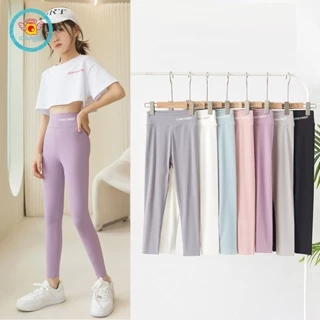 IQ Angel  Quần Legging Mỏng Dáng Ôm Thời Trang Mùa Hè Phong Cách Hàn Quốc Dành Cho Bé Gái