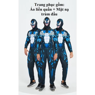 (Người lớn) Trang Phục Venom cơ bắp, Bộ Đồ Halloween Hoá Trang Thành Các Siêu Anh Hùng Avengers và D.C