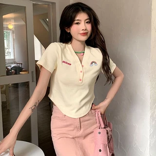 RUICHE áo phông áo thun nữ croptop baby tee Thời trang hàn quốc  Beautiful High quality fashion Hàn Quốc A29J129 36Z230909