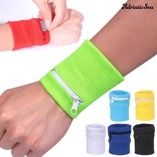 Ad-1pc wallet pouch wrist wrap bandage hỗ trợ zipper running sports wristband