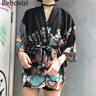 Áo Choàng Kimono Hóa Trang Yukata Phong Cách Nhật Bản Cổ Điển Thời Trang Đi Biển Mùa Hè Cho Nữ
