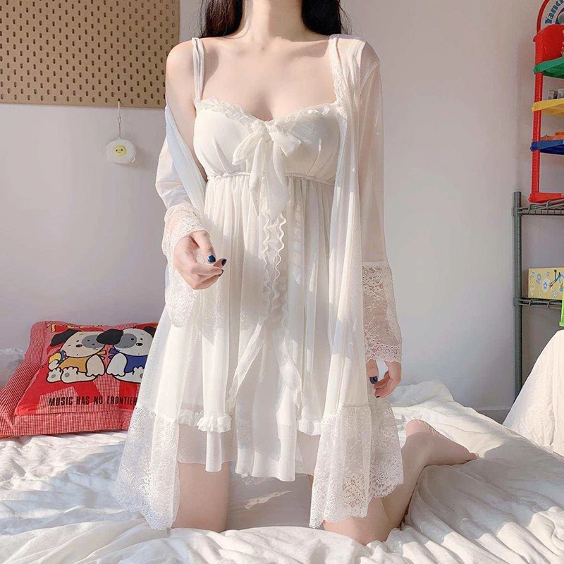 Mùa Hè Sexy Sling Sleepy Dress - Đầm Ngủ Ren Nữ Có đệm Ngực - Đồ Ngủ Quyến Rũ Tình Dục Trang Chủ [lzf0703]