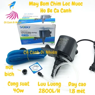 Máy bơm lọc nước hồ cá cảnh 40W SOBO WP-2680 máy bơm chìm bể cá sobo 2680