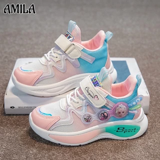 Giày sneaker AMILA phong cách công chúa Elsa thoáng khí thời trang xuân hè dành cho bé gái