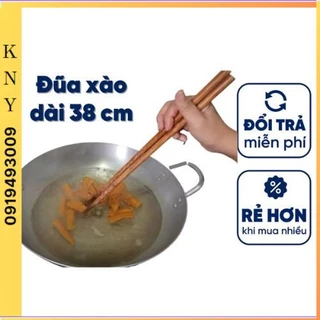 Đũa dài dùng xào nấu chiên thức ăn không bị văng bắn dầu mỡ chất liệu gỗ tự nhiên - ĐŨA XÀO KNY SHOP