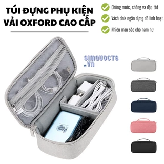 Túi đựng phụ kiện công nghệ, điện thoại, cáp sạc USB có vách ngăn di động, chống nước mang theo du lịch tiện lợi TDL22