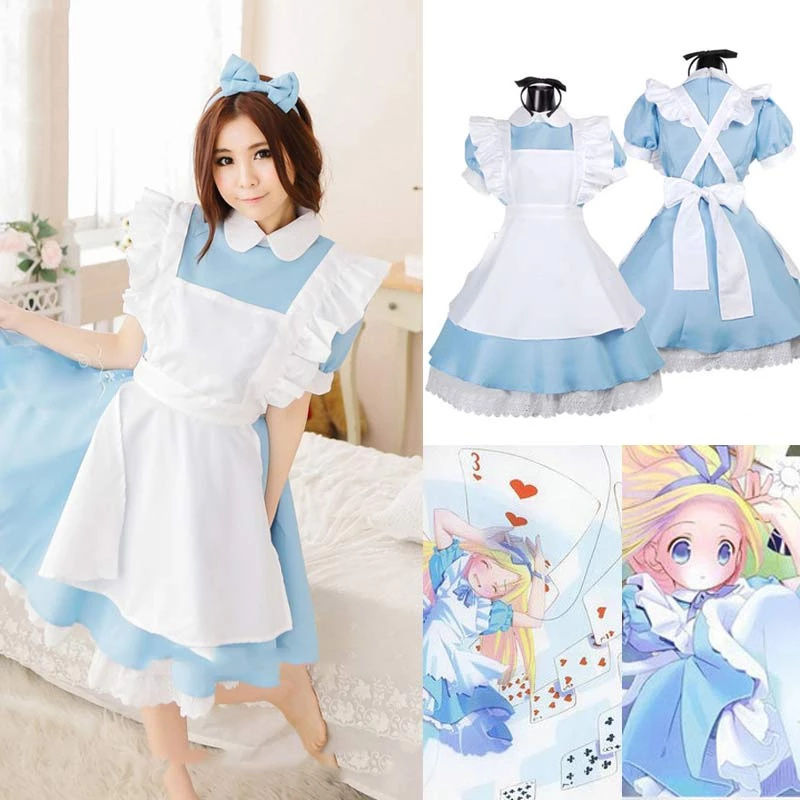 Đầm Hóa Trang Cô Hầu Gái Kiểu Lolita Nhật Bản Dễ Thương Cho Nữ