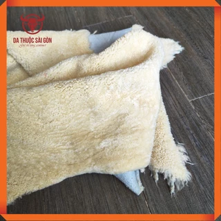 Da cừu lông màu trắng cao cấp - thương hiệu Da Thuộc Sài Gòn - CL02