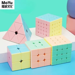 Moyu speed cube 2x2 3x3 4x4 5x5 pyraminx macaron stickerless magic cube puzzles cube toy gift for kid