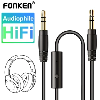 Cáp âm thanh FONKEN chuyển đổi từ giắc cắm 3.5mm sang giắc cắm 3.5mm có mic chuyên dụng cho tai nghe Samsung